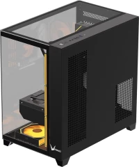 Корпус Formula Crystal Z9M черный без БП mATX 5x120mm 1xUSB3.0 audio bott PSU