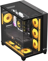 Корпус Formula Crystal Z9M черный без БП mATX 5x120mm 1xUSB3.0 audio bott PSU