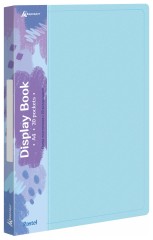 Папка с 20 прозр.вклад. Бюрократ Pastel PAST20BLUE A4 пластик 0.5мм торц.карм с бум. встав голубой