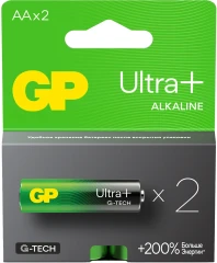Батарея GP Ultra Plus Alkaline 15AUPA21-2CRSB2 AA (2шт) блистер