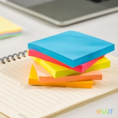 Блок самоклеящийся бумажный Deli EA044 76x76мм 80лист. ассорти 5цв.в упак. (упак.:5шт)