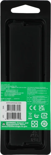 Память DDR4 32Gb 3200MHz A-Data AD4S320032G22-SGN RTL PC4-25600 CL22 SO-DIMM 260-pin 1.2В single rank Ret