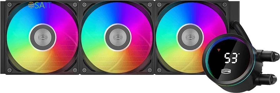 Система водяного охлаждения PcCooler DA360 Pro Digital BK ARGB Soc-AM5/AM4/1200/1700/1851 черный 4-pin 33.7dB Al LCD 300W Ret (DA360PRO-BKAWXL-GL)