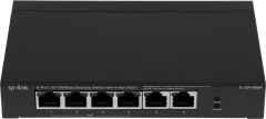 Коммутатор TP-Link TL-SF1006P (L2) 6x100Мбит/с 4PoE+ 67W неуправляемый