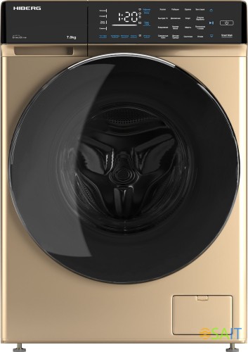 Стиральная машина Hiberg i-DDQ9-712 G класс: A+++ загр.фронтальная макс.:7кг золотистый инвертор