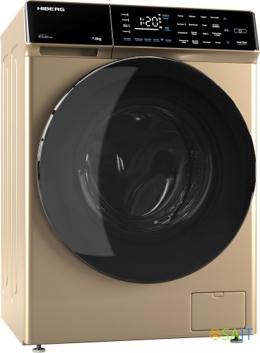 Стиральная машина Hiberg i-DDQ9-712 G класс: A+++ загр.фронтальная макс.:7кг золотистый инвертор