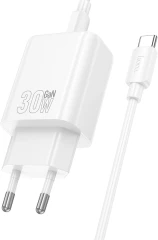Сетевое зар./устр. Hoco N63 Gentle 30W 3A (PD) белый (44402)