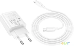 Сетевое зар./устр. Hoco N63 Gentle 30W 3A (PD) белый (44402)