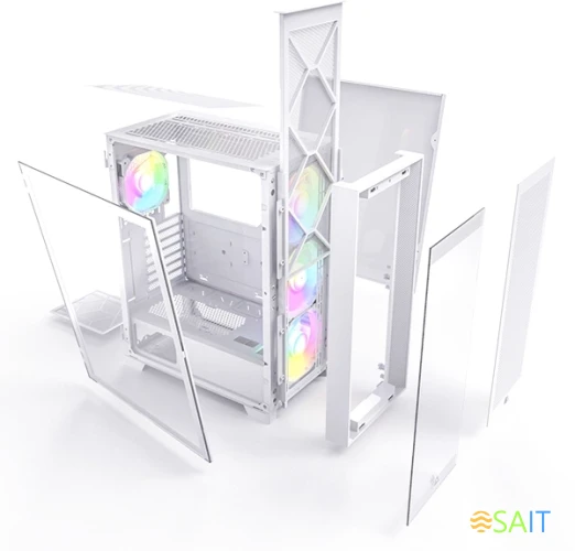 Корпус Montech Air 1000 Premium белый без БП ATX 1x120mm 3x140mm 1xUSB2.0 2xUSB3.0 audio bott PSU