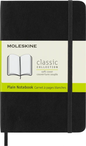 Блокнот Moleskine CLASSIC SOFT QP613 Pocket 90x140мм 192стр. нелинованный мягкая обложка черный