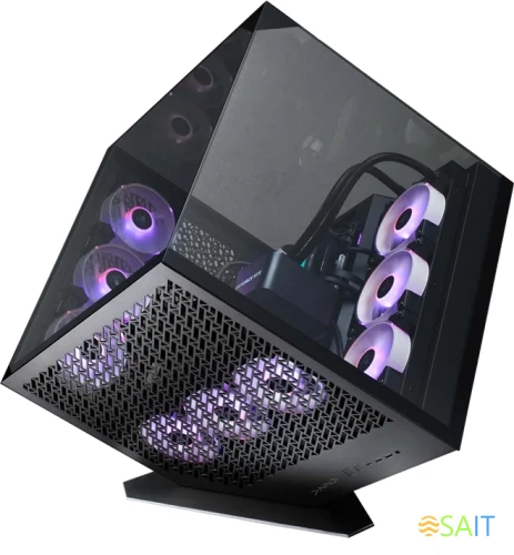 Корпус Azza CUBE PLUS черный без БП ATX 6x120mm 2xUSB3.0 audio bott PSU