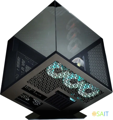 Корпус Azza CUBE PLUS черный без БП ATX 6x120mm 2xUSB3.0 audio bott PSU