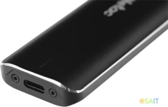 Накопитель SSD Netac USB-C 250Gb NT01ZX-250G-32BK ZX 1.8" черный