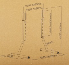 Кронштейн-подставка для телевизора Ultramounts UM505 черный 37"-70" макс.40кг настольный фиксированный