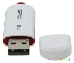 Флеш Диск Silicon Power 16Gb LuxMini 320 SP016GBUF2320V1W USB2.0 белый