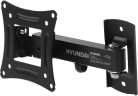 Кронштейн для телевизора Hyundai GL-R3 черный 10"-27" макс.15кг настенный поворот и наклон