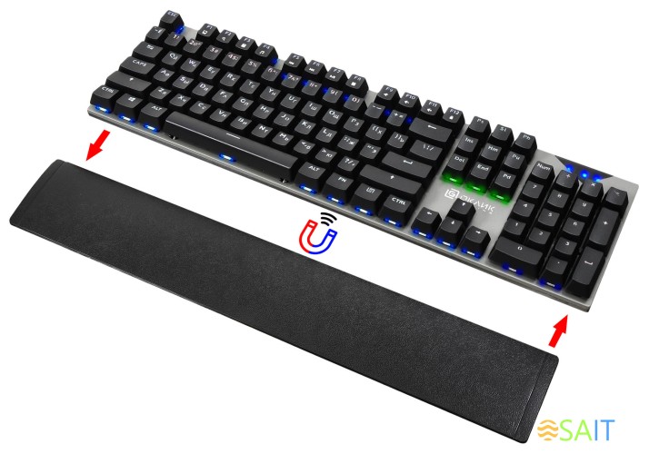 Клавиатура Оклик 935G RAGNAR механическая черный USB Multimedia for gamer LED (подставка для запястий)