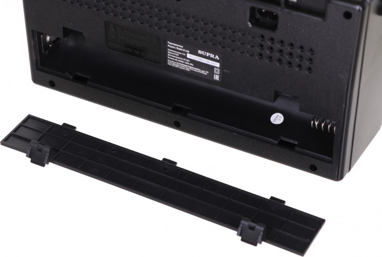 Радиоприемник портативный Supra ST-33U черный USB SD