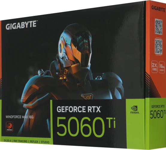 Видеокарта Gigabyte PCI-E 5.0 GV-N506TWF2MAX-16GD NVIDIA GeForce RTX 5060TI 16Gb 128bit GDDR7 2572/28000 HDMIx1 DPx3 HDCP Ret