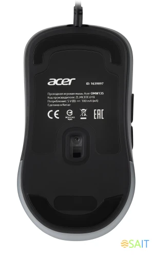 Мышь Acer OMW135 черный оптическая 3200dpi USB 6but (ZL.MCEEE.019)