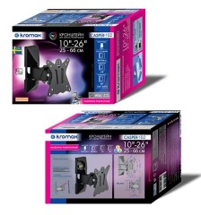 Кронштейн для телевизора Kromax CASPER-102 черный 10"-32" макс.25кг настенный поворот и наклон