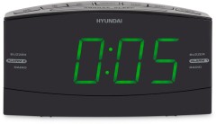 Радиобудильник Hyundai H-RCL238 черный LCD подсв:зеленая часы:цифровые FM