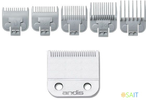 Машинка для стрижки Andis US-1 Fade in Barber Pole Design белый/рисунок (насадок в компл:5шт)