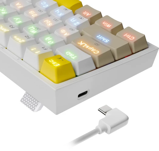 Клавиатура Redragon Fizz механическая белый USB Multimedia for gamer LED (72597) кабель 1.8м