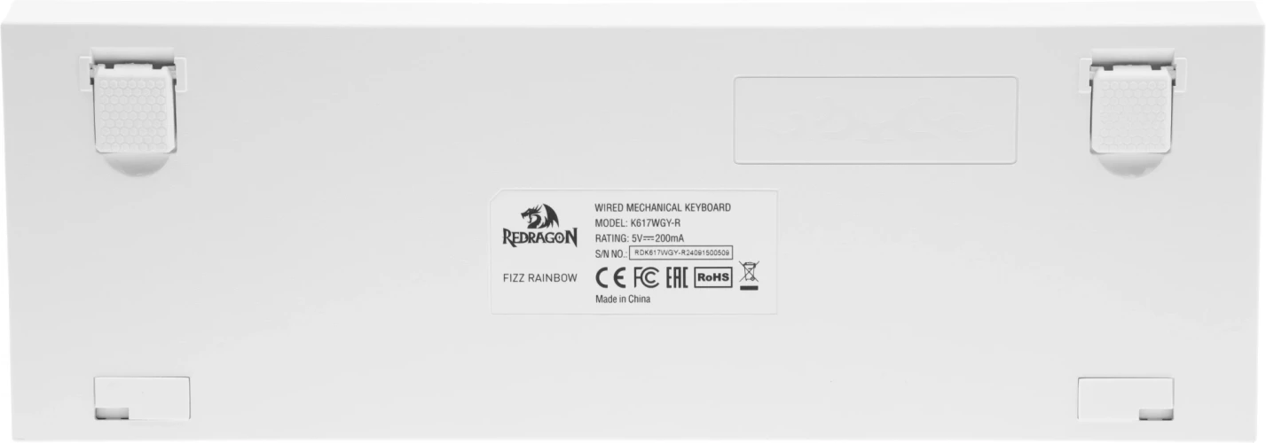 Клавиатура Redragon Fizz механическая белый USB Multimedia for gamer LED (72597) кабель 1.8м