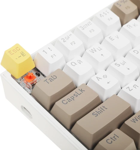 Клавиатура Redragon Fizz механическая белый USB Multimedia for gamer LED (72597) кабель 1.8м