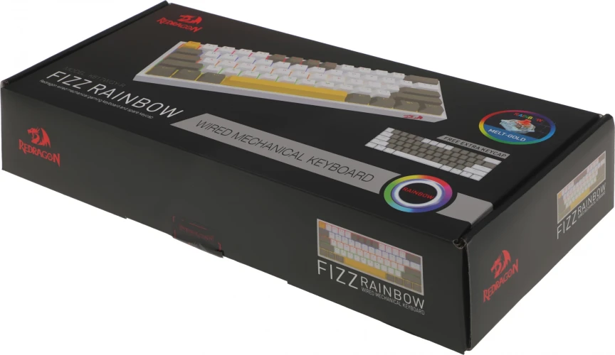 Клавиатура Redragon Fizz механическая белый USB Multimedia for gamer LED (72597) кабель 1.8м