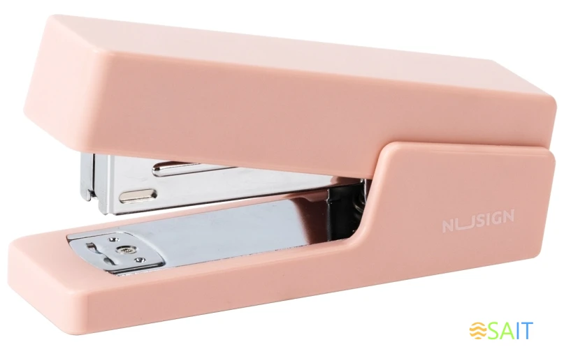 Степлер Deli ENS084 PINK Nusign 24/6 26/6 (20листов) розовый 100скоб металл/пластик коробка