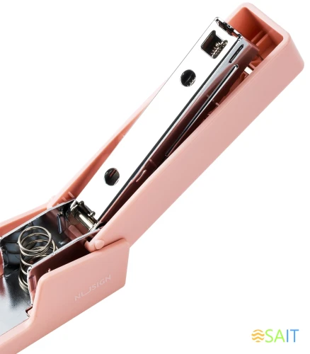 Степлер Deli ENS084 PINK Nusign 24/6 26/6 (20листов) розовый 100скоб металл/пластик коробка