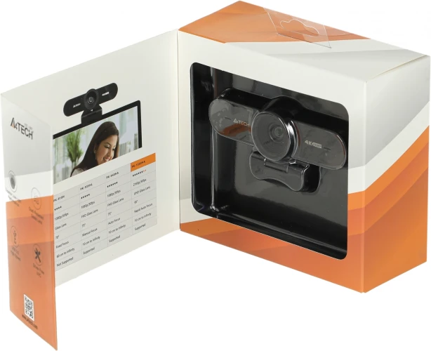 Камера Web A4Tech PK-1000HA черный 8Mpix (3840x2160) USB2.0 с микрофоном