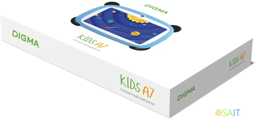 Планшет Digma Kids A7 SC9863A (1.6) 8C RAM2Gb ROM32Gb 7" IPS 1024x600 4G 1Sim Android 11.0 Go синий 2Mpix 0.3Mpix BT WiFi microSD 128Gb 2800mAh
