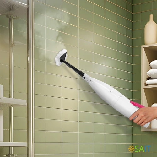 Швабра паровая Kitfort КТ-1096 1300Вт белый/малиновый