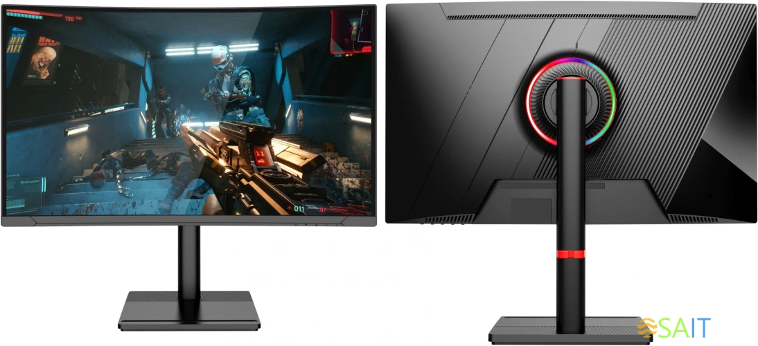 Монитор NPC 27" MD2719-B черный VA LED 1ms 16:9 HDMI M/M матовая HAS Piv 4000:1 250cd 178гр/178гр 1920x1080 240Hz G-Sync FreeSync DP FHD USB 5.5кг