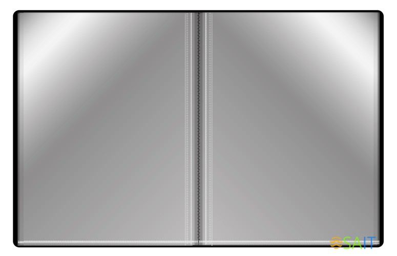 Папка с 40 прозр.вклад. Бюрократ -BPV40BLCK A4 пластик 0.65мм торц.карм с бум. встав черный