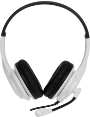 Наушники с микрофоном A4Tech HS-10 черный/белый 2м накладные оголовье (HS-10/3.5MM PLUG/BLACK + WHITE)