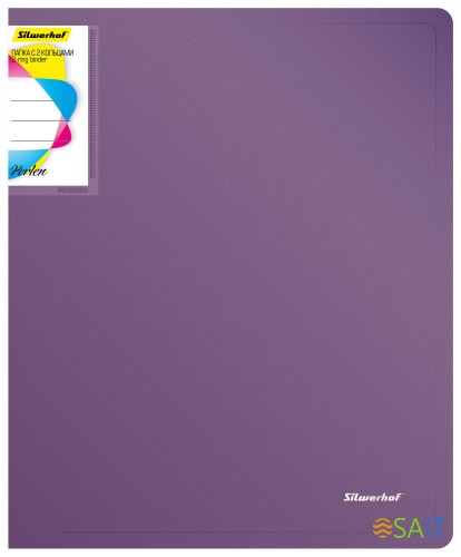 Папка на 2-х кольцах Silwerhof Perlen 271957-73 A4 1мм кор.38мм внутр. с вставкой сиреневый металлик