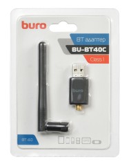 Адаптер USB Buro BU-BT40C BT4.0+EDR class 1 100м черный