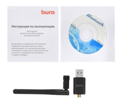 Адаптер USB Buro BU-BT40C BT4.0+EDR class 1 100м черный