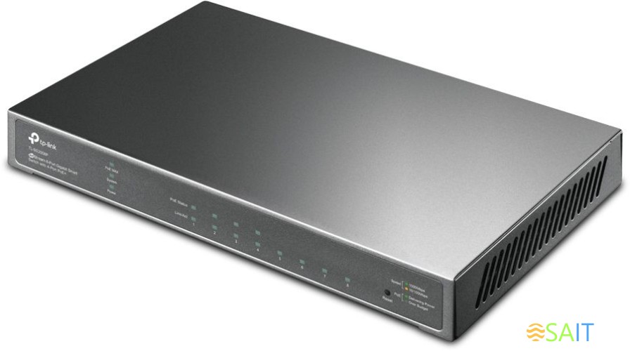 Коммутатор TP-Link JetStream SG2008P (L2) 8x1Гбит/с 4PoE+ 62W управляемый