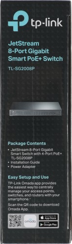 Коммутатор TP-Link JetStream SG2008P (L2) 8x1Гбит/с 4PoE+ 62W управляемый