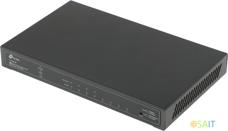 Коммутатор TP-Link JetStream SG2008P (L2) 8x1Гбит/с 4PoE+ 62W управляемый