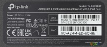 Коммутатор TP-Link JetStream SG2008P (L2) 8x1Гбит/с 4PoE+ 62W управляемый