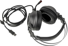 Наушники с микрофоном A4Tech Bloody J527 серый 2м мониторные USB оголовье (J527)