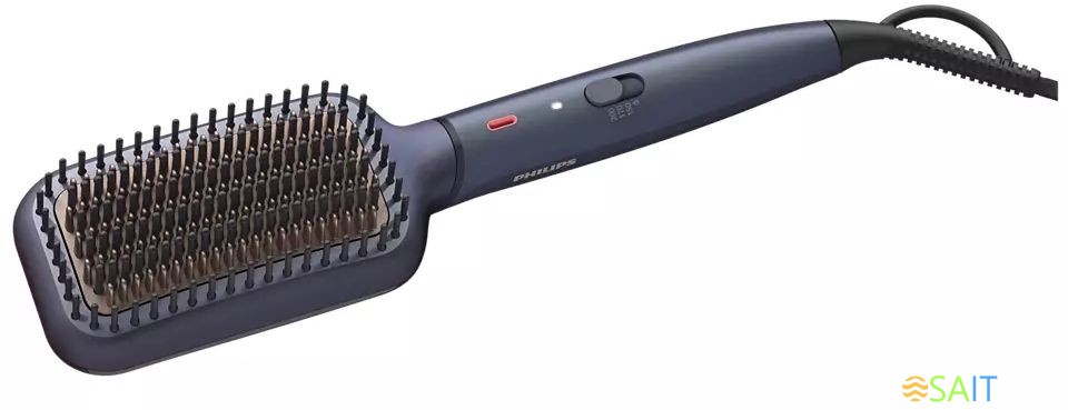 Расческа-выпрямитель Philips BHH885/00 черный/фиолетовый макс.темп.:200С покрытие:керамическое