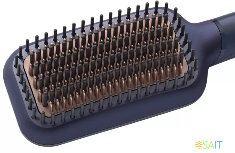 Расческа-выпрямитель Philips BHH885/00 черный/фиолетовый макс.темп.:200С покрытие:керамическое