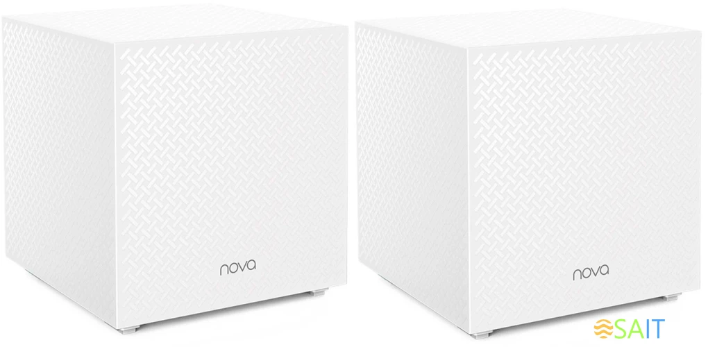 Бесшовный Mesh роутер Tenda MW12 (MW12(2-PACK)) AC2100 10/100/1000BASE-TX белый (упак.:2шт)